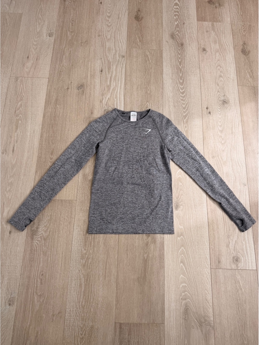 Gymshark gray long sleeve athletic top